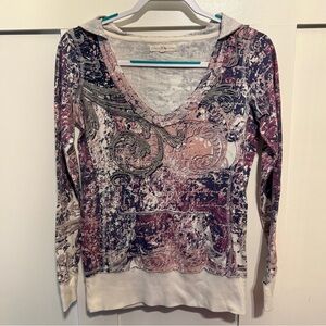 Vanity Multicolor V-Neck Hoodie